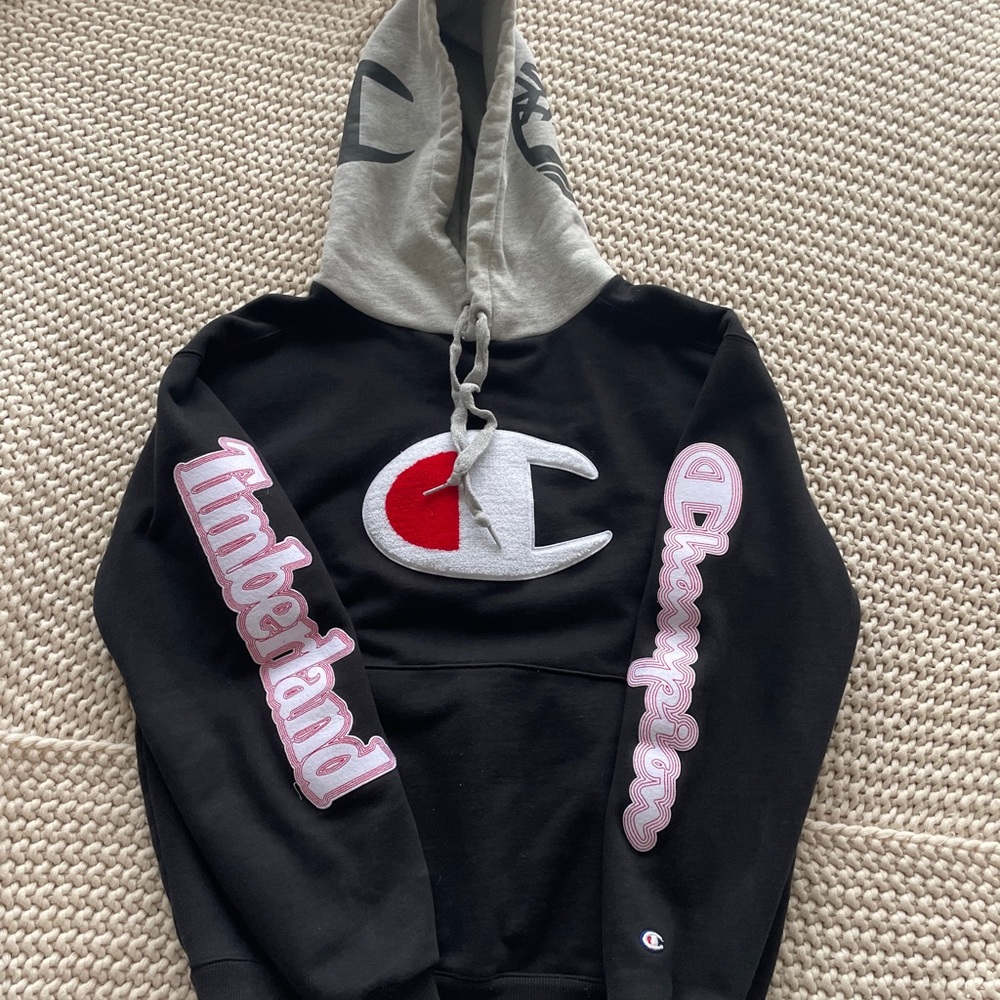 Champion X Timberland Black & Grey Hoodie